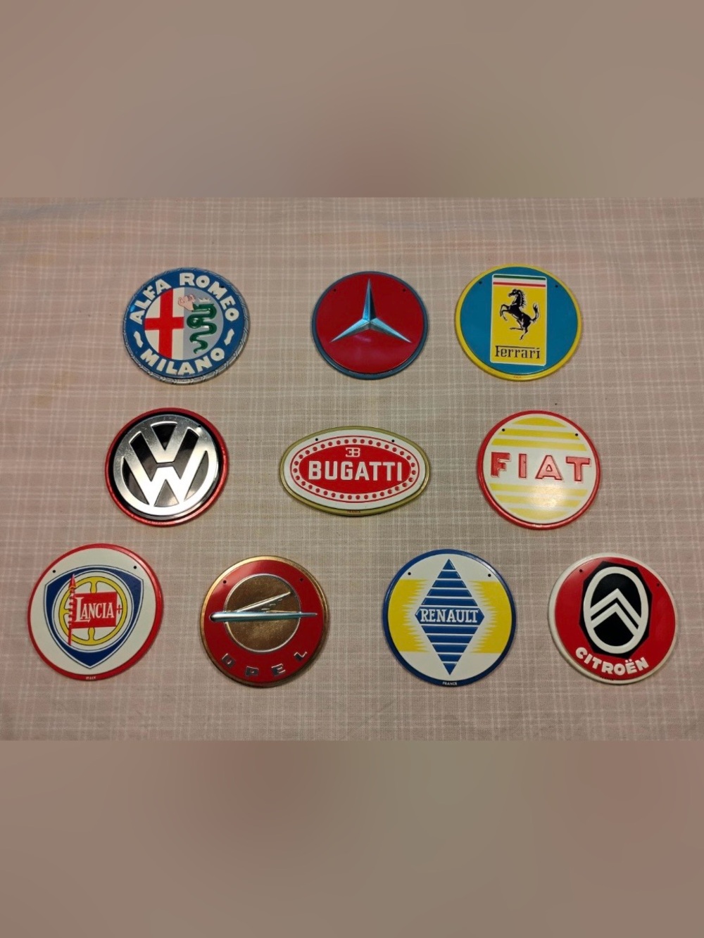 Foreign Car Plates, Set of 10, General Mills